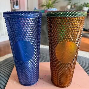 Starbucks Studded Tumbler Lot Disney Disneyland Resort Purple + Metallic Cup